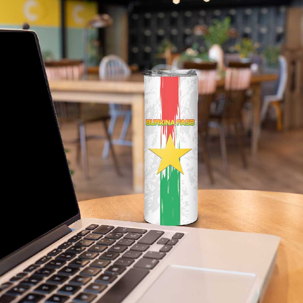 Burkina Faso Football Custom Skinny Tumbler Go Champions