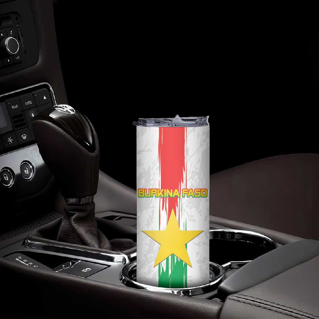 Burkina Faso Football Custom Skinny Tumbler Go Champions