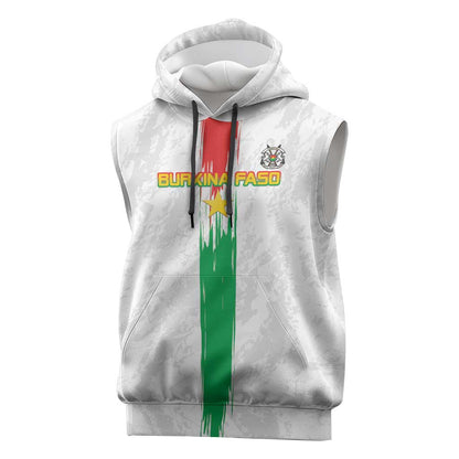 Burkina Faso Football Custom Sleeveless Hoodie Go Champions - African Pride
