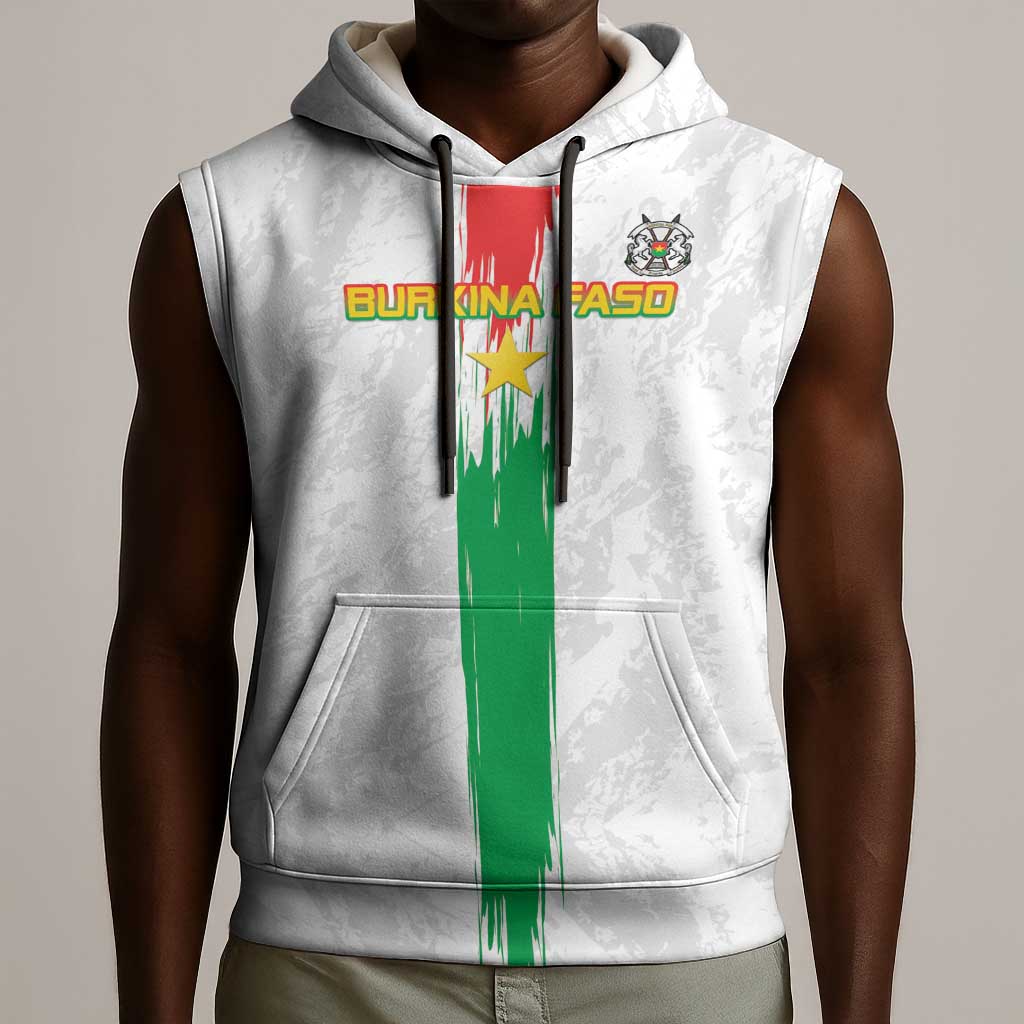 Burkina Faso Football Custom Sleeveless Hoodie Go Champions - African Pride