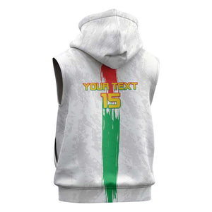 Burkina Faso Football Custom Sleeveless Zip Hoodie Go Champions - African Pride