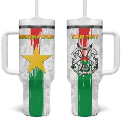 Burkina Faso Football Custom Tumbler With Handle Go Champions