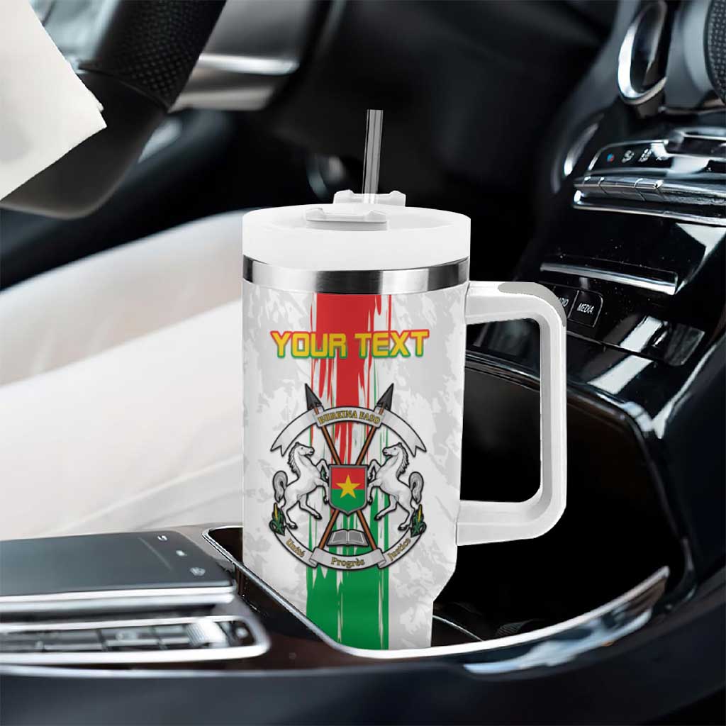 Burkina Faso Football Custom Tumbler With Handle Go Champions