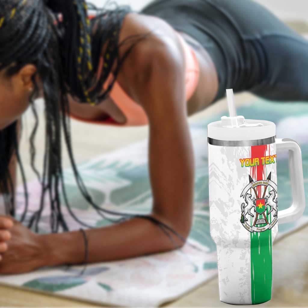 Burkina Faso Football Custom Tumbler With Handle Go Champions