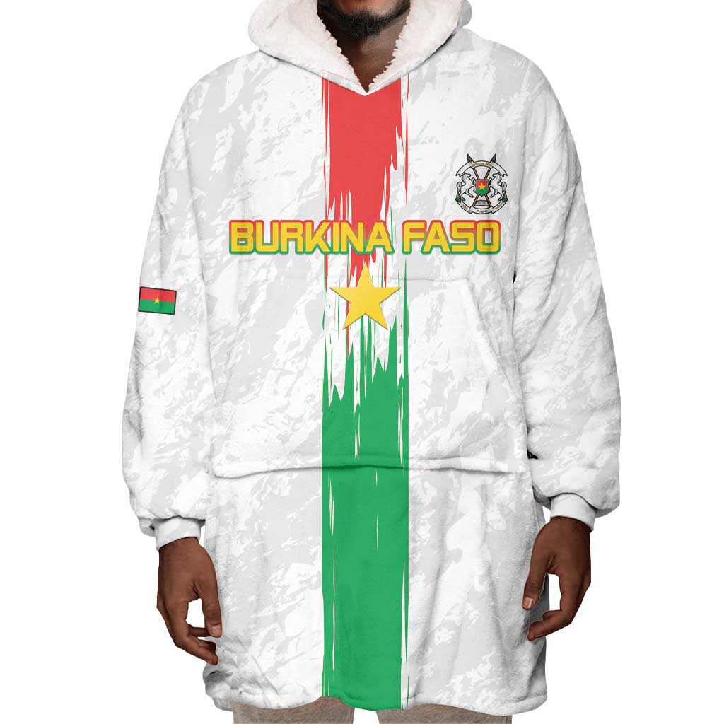 Burkina Faso Football Custom Wearable Blanket Hoodie Go Champions