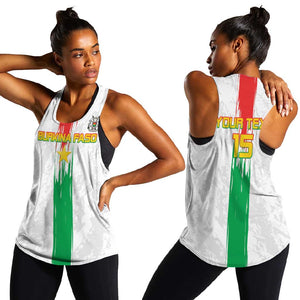 Burkina Faso Football Custom Women Racerback Tank Go Champions