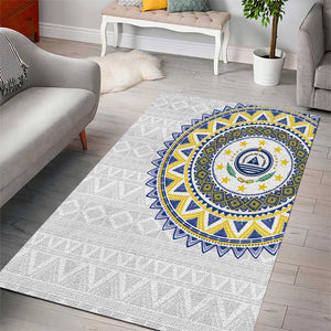 Cape Verde African Tribal Pattern Area Rug Chest Arm Tattoo