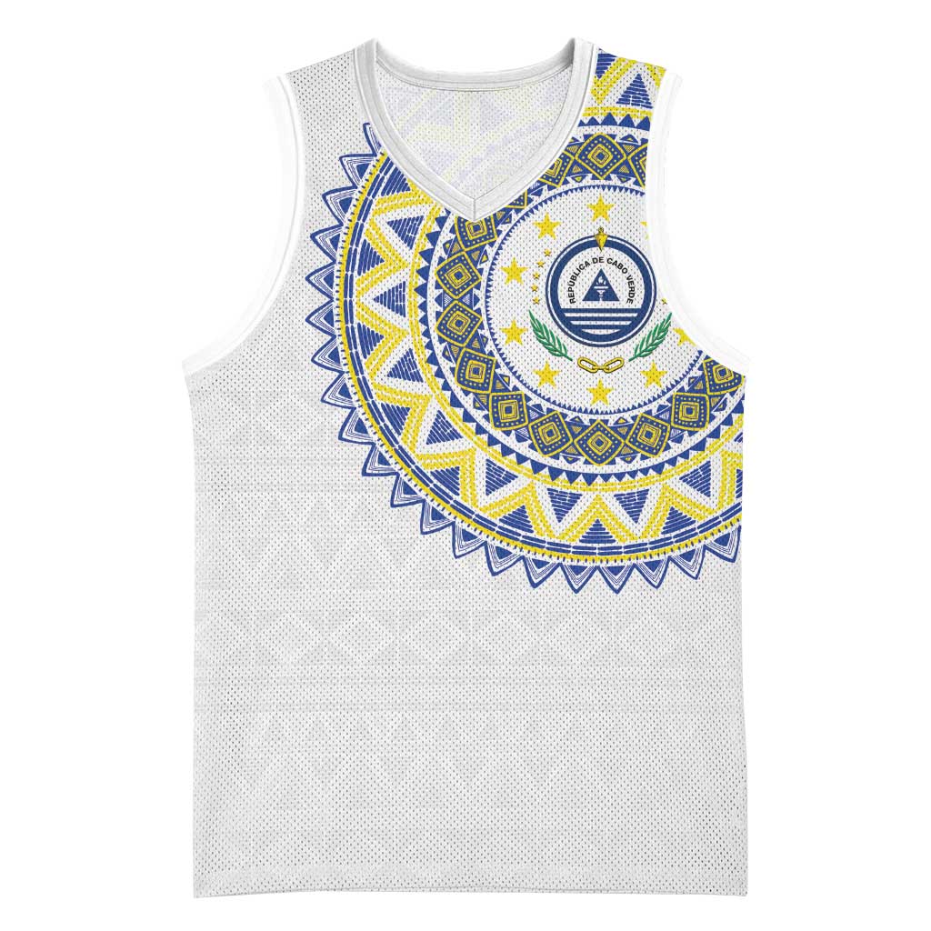 Cape Verde African Tribal Pattern Basketball Jersey Chest Arm Tattoo - African Pride