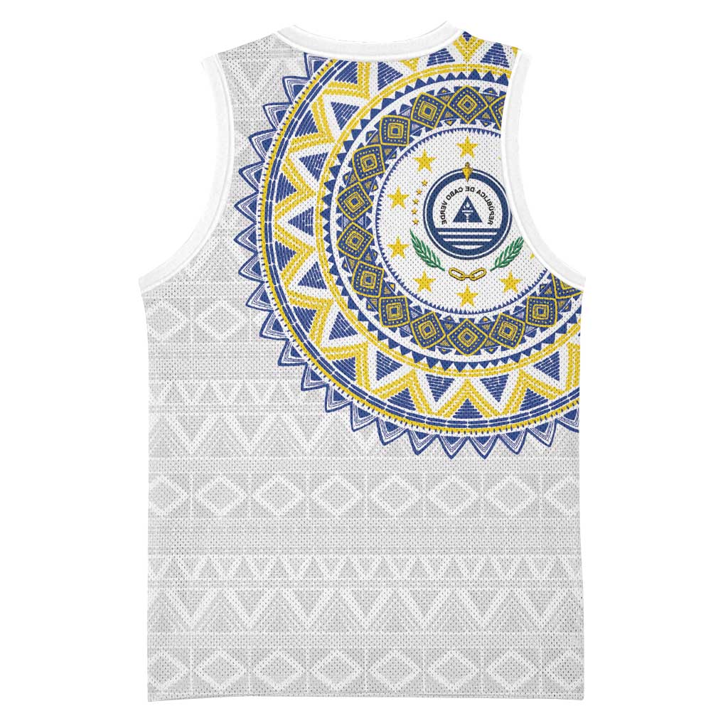 Cape Verde African Tribal Pattern Basketball Jersey Chest Arm Tattoo - African Pride