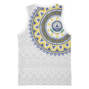 Cape Verde African Tribal Pattern Basketball Jersey Chest Arm Tattoo - African Pride