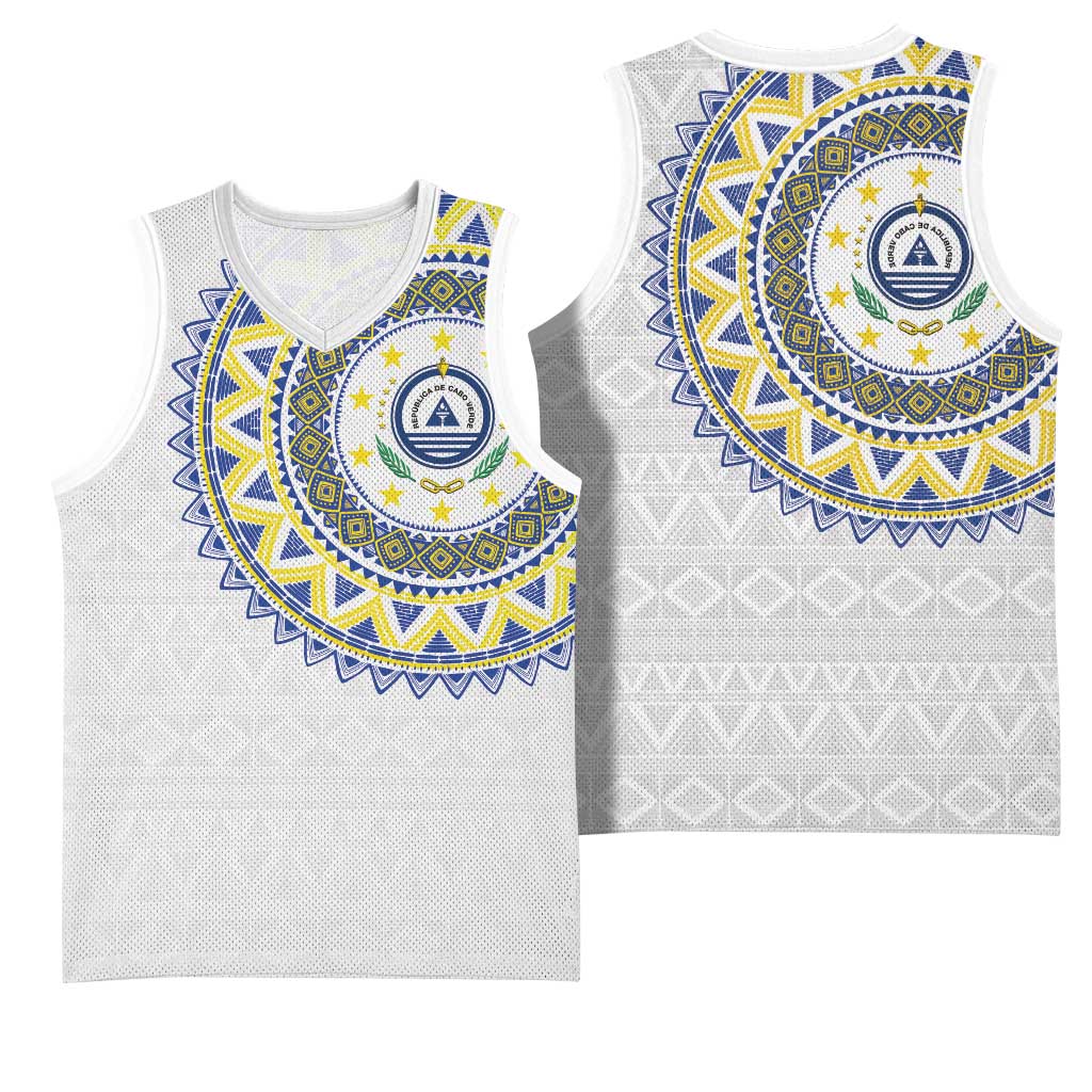 Cape Verde African Tribal Pattern Basketball Jersey Chest Arm Tattoo - African Pride