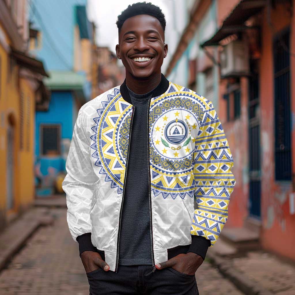 Cape Verde African Tribal Pattern Bomber Jacket Chest Arm Tattoo