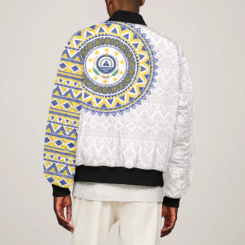 Cape Verde African Tribal Pattern Bomber Jacket Chest Arm Tattoo