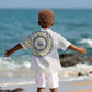 Cape Verde African Tribal Pattern Kid Hawaiian Shirt Chest Arm Tattoo