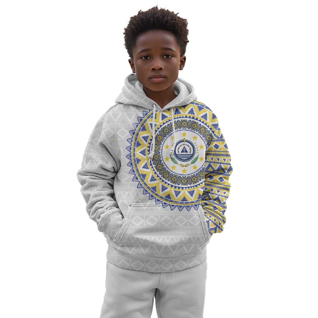 Cape Verde African Tribal Pattern Kid Hoodie Chest Arm Tattoo