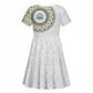 Cape Verde African Tribal Pattern Kid Short Sleeve Dress Chest Arm Tattoo