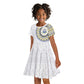 Cape Verde African Tribal Pattern Kid Short Sleeve Dress Chest Arm Tattoo