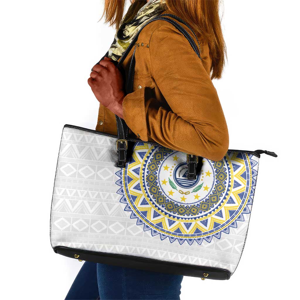 Cape Verde African Tribal Pattern Leather Tote Bag Chest Arm Tattoo