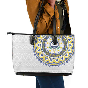 Cape Verde African Tribal Pattern Leather Tote Bag Chest Arm Tattoo