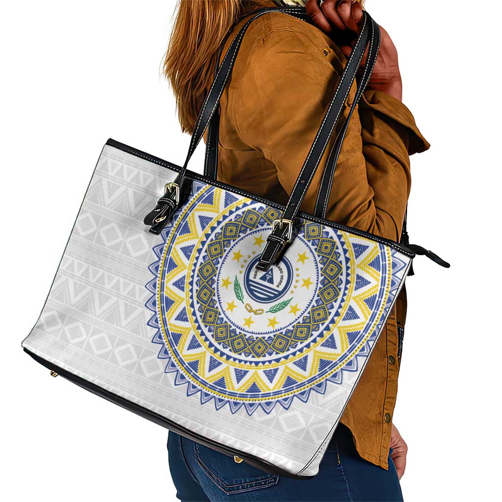 Cape Verde African Tribal Pattern Leather Tote Bag Chest Arm Tattoo