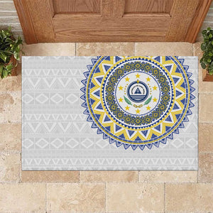 Cape Verde African Tribal Pattern Rubber Doormat Chest Arm Tattoo