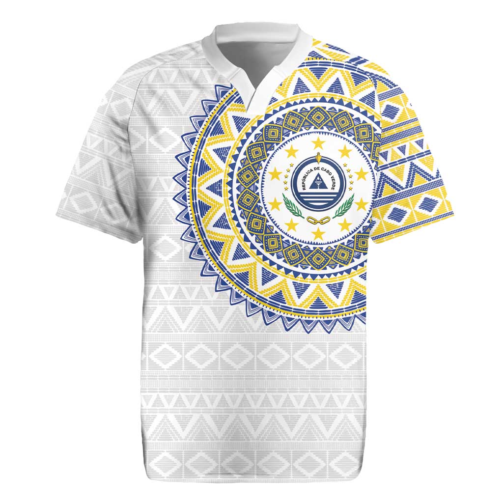Cape Verde African Tribal Pattern Rugby Jersey Chest Arm Tattoo
