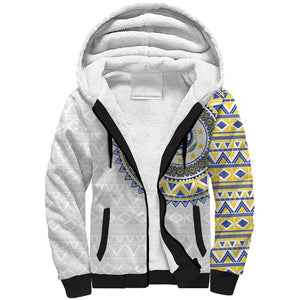 Cape Verde African Tribal Pattern Sherpa Hoodie Chest Arm Tattoo