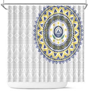 Cape Verde African Tribal Pattern Shower Curtain Chest Arm Tattoo