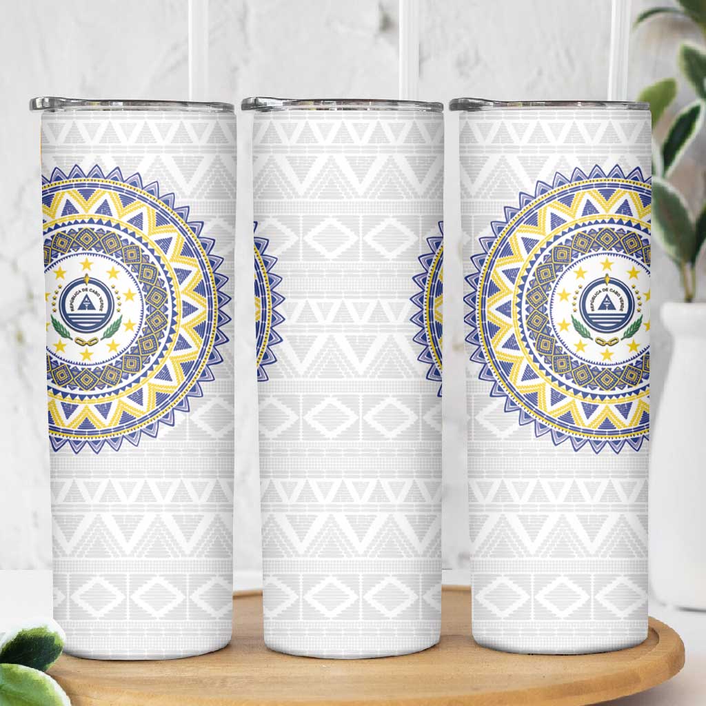 Cape Verde African Tribal Pattern Skinny Tumbler Chest Arm Tattoo