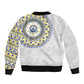 Cape Verde African Tribal Pattern Sleeve Zip Bomber Jacket Chest Arm Tattoo