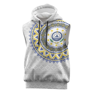 Cape Verde African Tribal Pattern Sleeveless Hoodie Chest Arm Tattoo - African Pride
