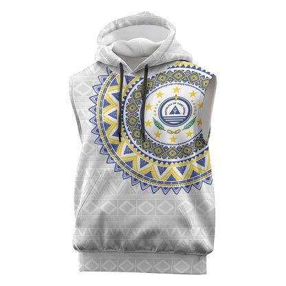 Cape Verde African Tribal Pattern Sleeveless Hoodie Chest Arm Tattoo - African Pride