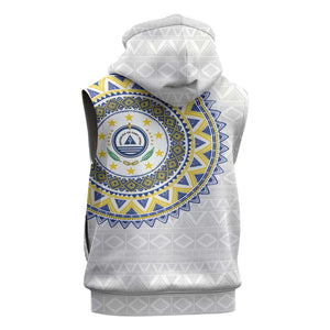 Cape Verde African Tribal Pattern Sleeveless Hoodie Chest Arm Tattoo - African Pride