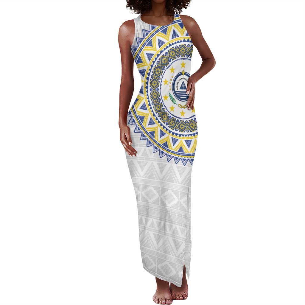 Cape Verde African Tribal Pattern Tank Maxi Dress Chest Arm Tattoo