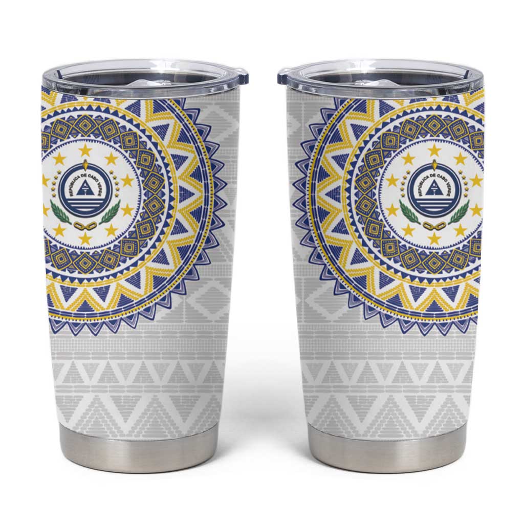 Cape Verde African Tribal Pattern Tumbler Cup Chest Arm Tattoo