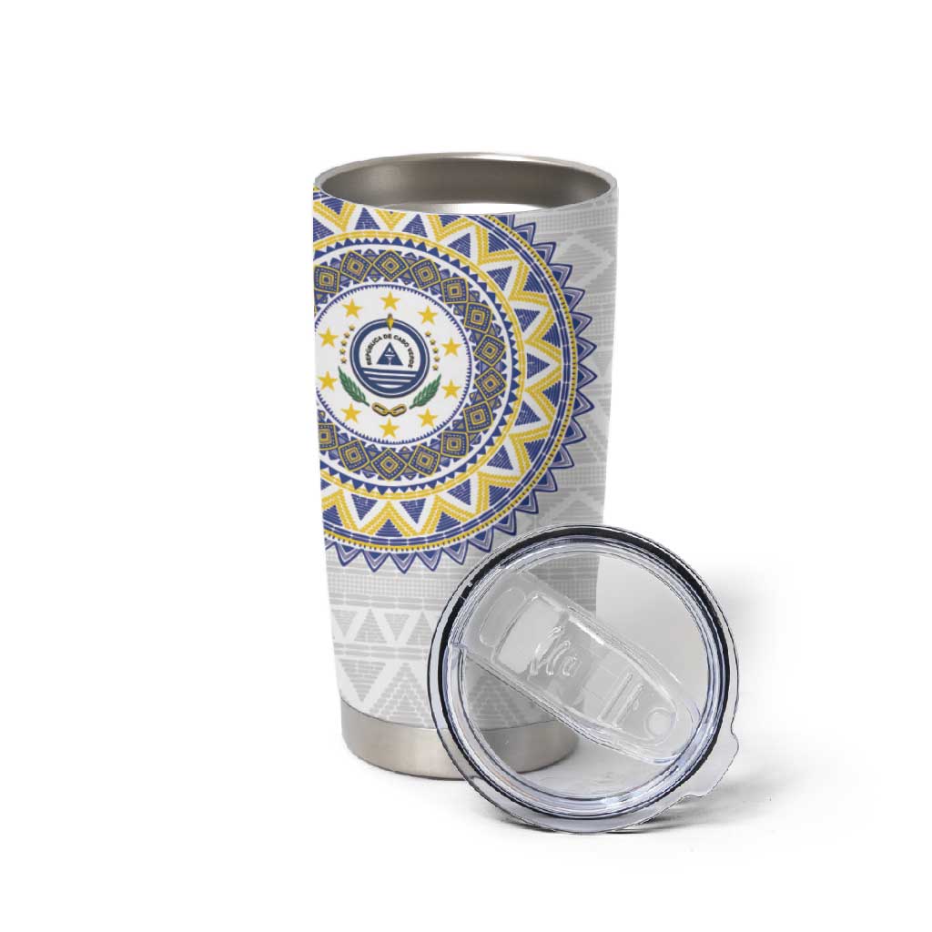 Cape Verde African Tribal Pattern Tumbler Cup Chest Arm Tattoo