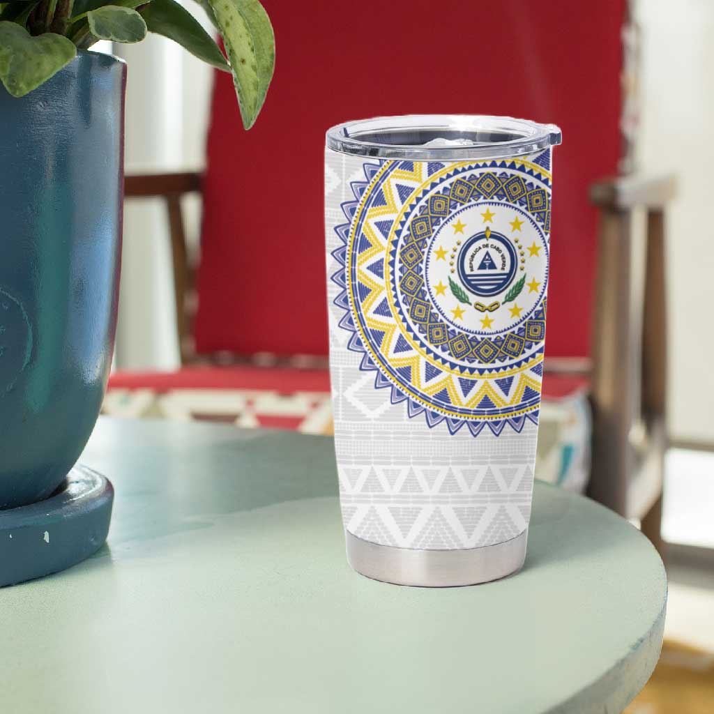 Cape Verde African Tribal Pattern Tumbler Cup Chest Arm Tattoo