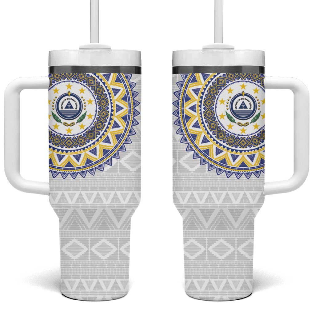 Cape Verde African Tribal Pattern Tumbler With Handle Chest Arm Tattoo