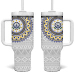 Cape Verde African Tribal Pattern Tumbler With Handle Chest Arm Tattoo