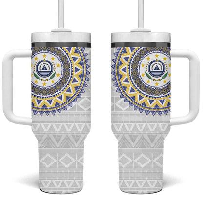 Cape Verde African Tribal Pattern Tumbler With Handle Chest Arm Tattoo