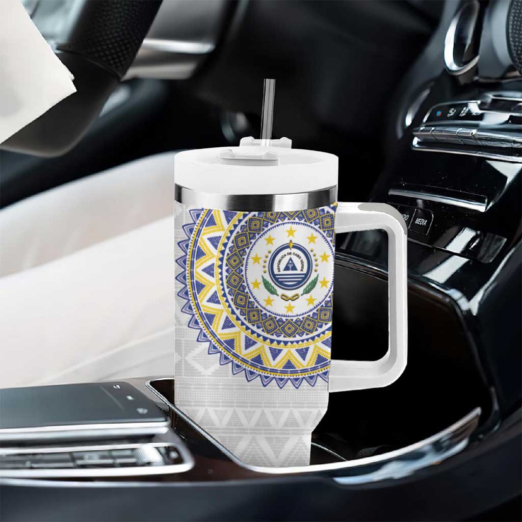 Cape Verde African Tribal Pattern Tumbler With Handle Chest Arm Tattoo