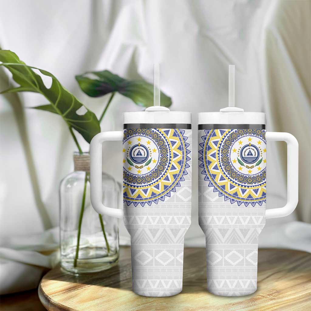 Cape Verde African Tribal Pattern Tumbler With Handle Chest Arm Tattoo