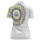 Cape Verde African Tribal Pattern Women Polo Shirt Chest Arm Tattoo