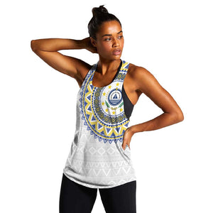 Cape Verde African Tribal Pattern Women Racerback Tank Chest Arm Tattoo