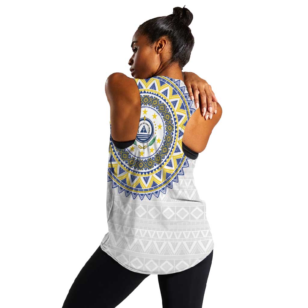 Cape Verde African Tribal Pattern Women Racerback Tank Chest Arm Tattoo