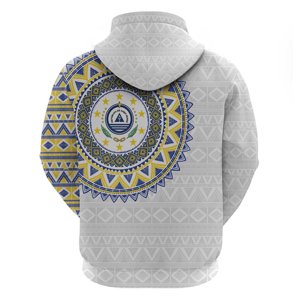 Cape Verde African Tribal Pattern Zip Hoodie Chest Arm Tattoo
