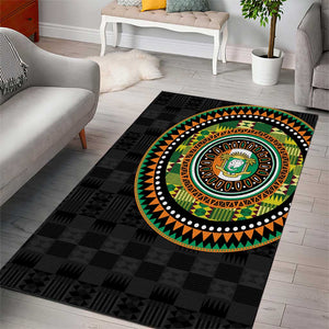 Ivory Coast African Tribal Pattern Area Rug Chest Arm Tattoo