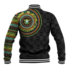 Ivory Coast African Tribal Pattern Baseball Jacket Chest Arm Tattoo