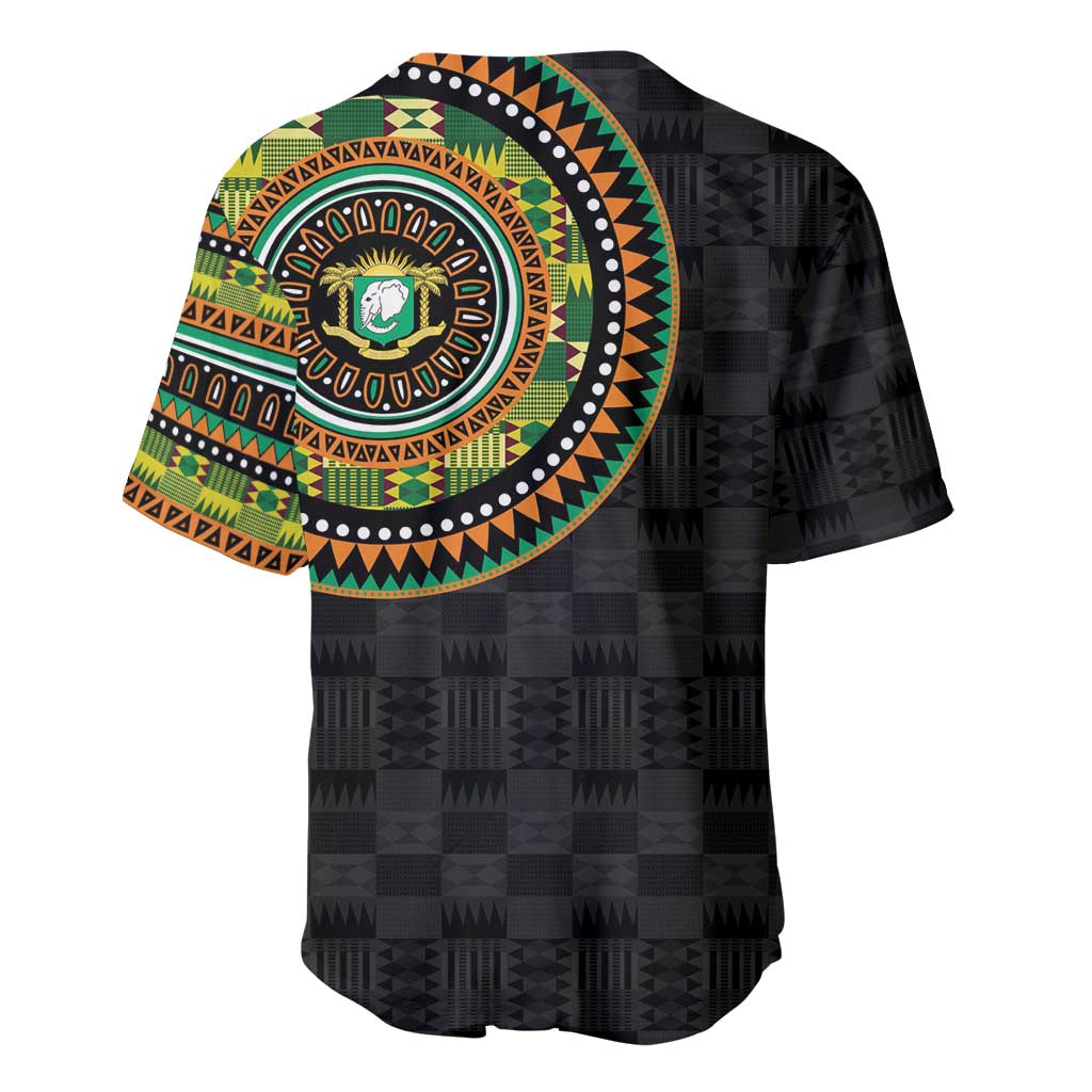 Ivory Coast African Tribal Pattern Baseball Jersey Chest Arm Tattoo