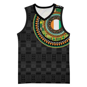 Ivory Coast African Tribal Pattern Basketball Jersey Chest Arm Tattoo - African Pride